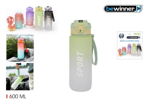 Garrafa De Agua Desportiva Multicolorida Bewinner — referência BY01010276323
