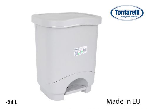 Lixeira De 24 Litros Com Pedal Idea Cinza Claro — referência 8105237C10D