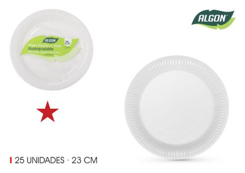 Set25 Placa De Cartao Redondo 23cm Algon — referência BA01054076965