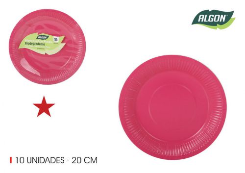 Set10 Placa De Cartao Fucsia 20cm Algon
