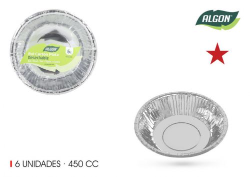 Set6 Taca De Cartao Prateada 450cc Algon — vista 1