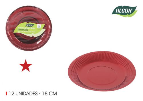 Set12 Placa De Cartao Vermelho Brilhante Redondo — referência BA01054077007