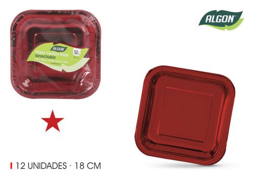 Set12 Placa De Cartao Quadrado De Vermelho Brilha — vista 1
