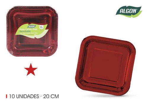 Set12 Placa De Cartao Quadrado De Vermelho Brilha — referência BA01054077012