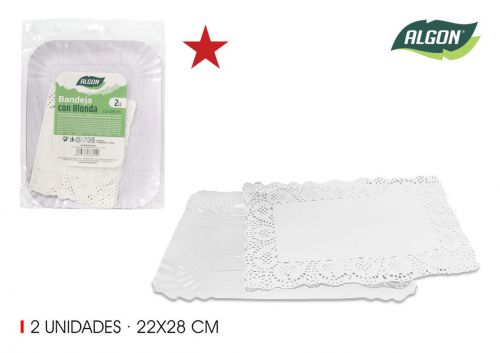 Bandeja De Cartao Com Blonda Algon — referência BA01043176691