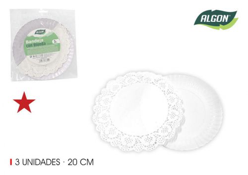 Bandeja De Cartao Com Blonda Algon — vista 1