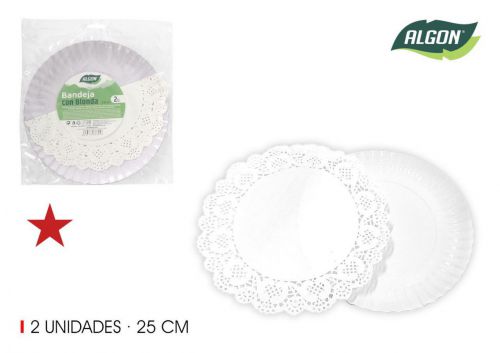 Bandeja De Cartao Com Blonda Algon — referência BA01043176695
