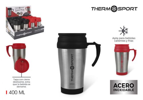 48 Caneca Viagem 400ml. Vermelha/Preta Thermos