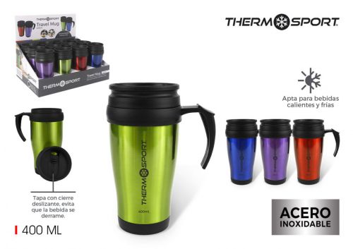 48 Caneca Viagem 400ml Cores Metalicas Thermos