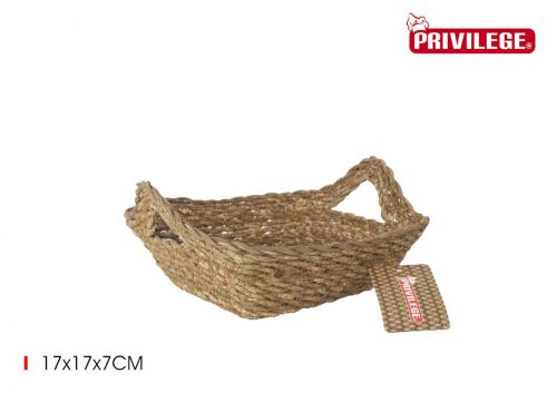Prb Cesta Conica Mimbre Cuad.c/Asa 17x17x7cm — referência 36505AC1717