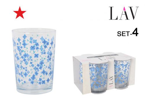 Y Bdg392ub1578 Set 4 Vasos Sidra 520cc Flores — referência DW20012