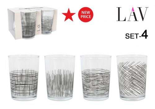 Ybdg392ub4046set 4 Vasos Sidra 520cc Black Li — vista 1