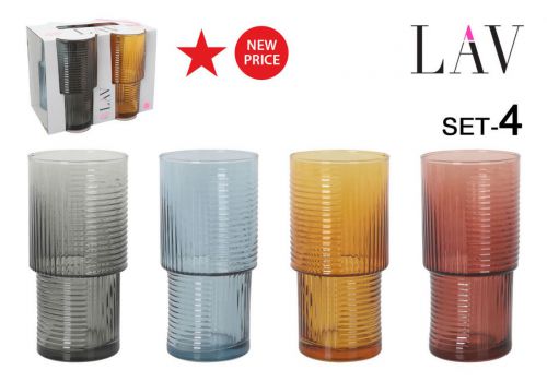 Yhln376pft.61 Set 4 Vasos 400cc Helen Color — vista 1