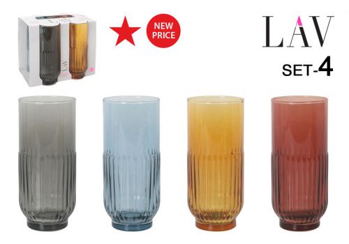 Ytok352pft.61 Set 4 Vasos 395cc Tokyo Color — vista 1