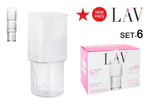 Y Hln386f Set 6 Vasos  515cc Helen — vista 1
