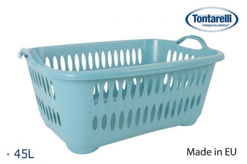 Cesto De Roupa Com Alças 45l Cover Line Azul — vista 1