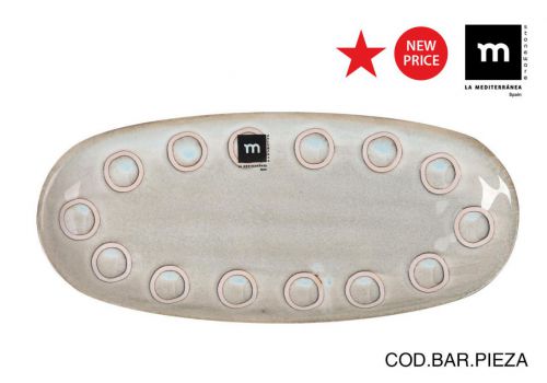 Bandeja Oval29x13.5cm Cinzenta Almudena Md — referência 4920216
