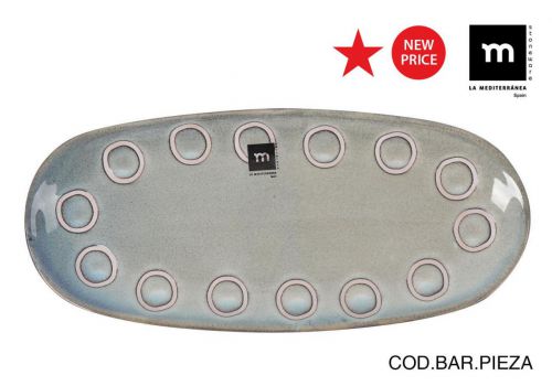 Bandeja Oval33x14.8cm Cinzenta Almudena Md — vista 1