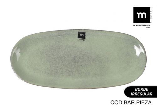 Fonte Oval 33x14.8x2.7cm Macarella Green Md — referência 4920A22