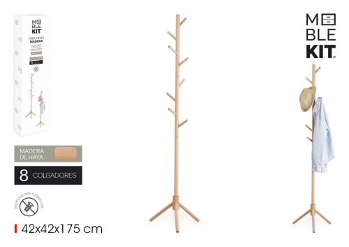 Cabide Madeira 175cm Natural Confortime