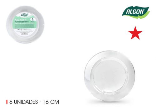 Prato De Plastico Transparente Algon — vista 1