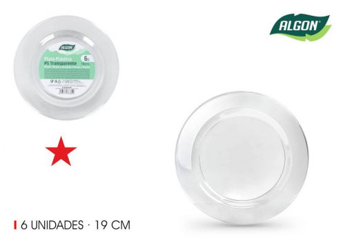 Prato De Plastico Transparente Algon — vista 1