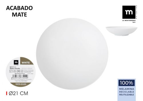 Prato De Sopa De Melamina La Mediterranea — referência BY07032377444