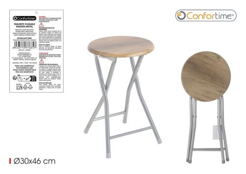 Tamborete De Madeira Plegable Confortime — referência BY05014477685