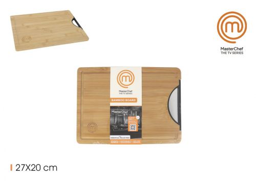 Tábua De Corte De Bambu Com Alças 27x20cm Masterch — referência SOL209103100