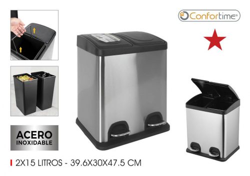 Contentor De Reciclagem Com Pedal Confortime — vista 1