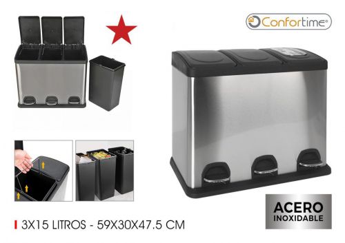 Contentor De Reciclagem Com Pedal Confortime