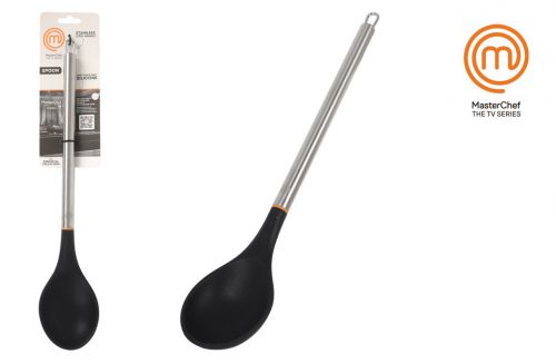 Colher Masterchef De 34 Cm Em Aço Inoxidável E Sil — vista 1