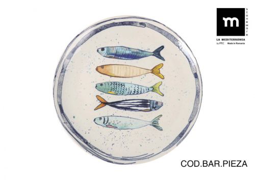 Prato Plano 26 Cm Peixe Mènaco Brilhante — vista 1