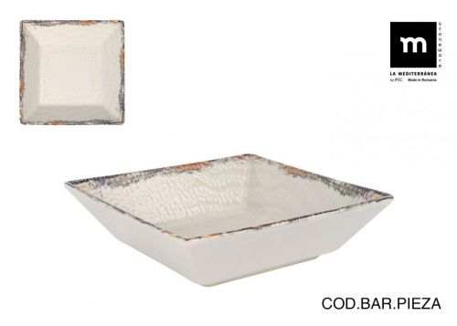 Prato Fundo Quadrado 18x18 Cm Albus Elite Gloss — referência AB25000
