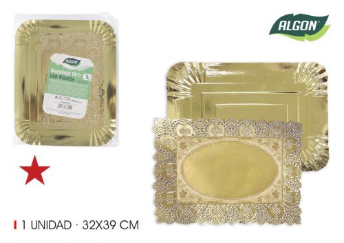Bandeja De Cartao Com Blonda Algon — referência BA01043176701