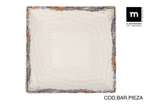 Prato Plano Brilhante Elite Albus 24x24 Cm — referência AB250011