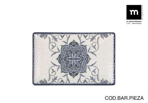 Bandeja Retangular 20x13cm Rosetta — referência J258007