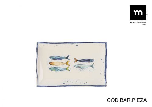 Bandeja Retangular 20x13cm Peixe — vista 1