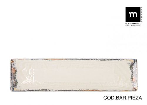 Travessa Retangular Brilhante Albus Elite 30x8c