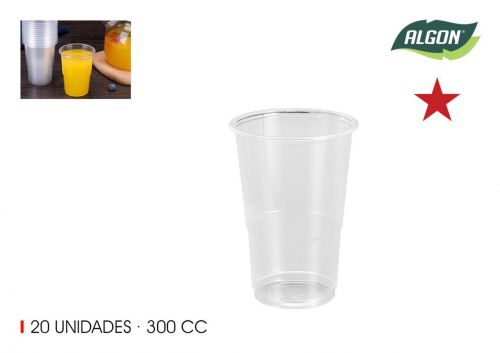 Set Copos Transparentes Algon — vista 1