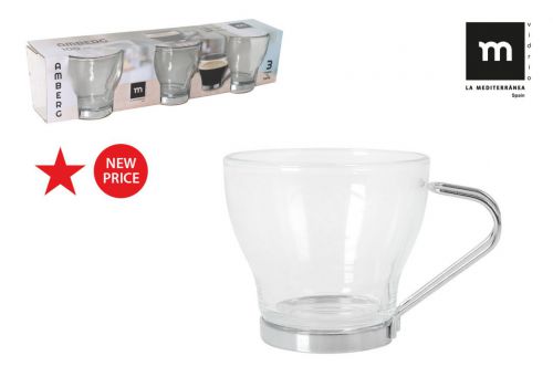 Y > Ek Set 3 Vasos Cafe 100cc Amberg La — referência 832020B3