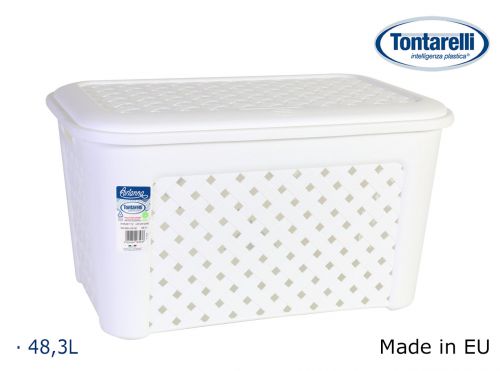 Cesto Roupa C/Tampa 48.3 L Arianna Bla — vista 1