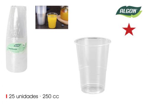 Set Copos Transparentes Algon — vista 1