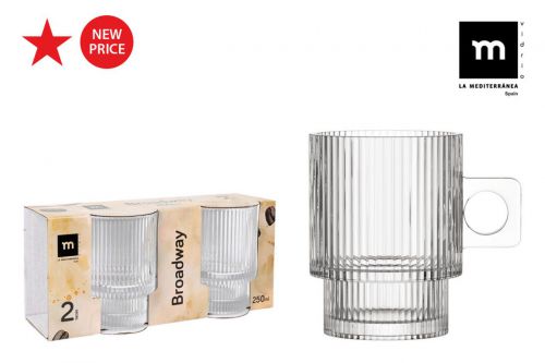 Yset 2 Tazas Café Con Leche 250ml Broadway Md — vista 1