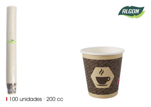 Set100 Copo De Cafe De Cartao 200cc Algon — referência BA01054077058