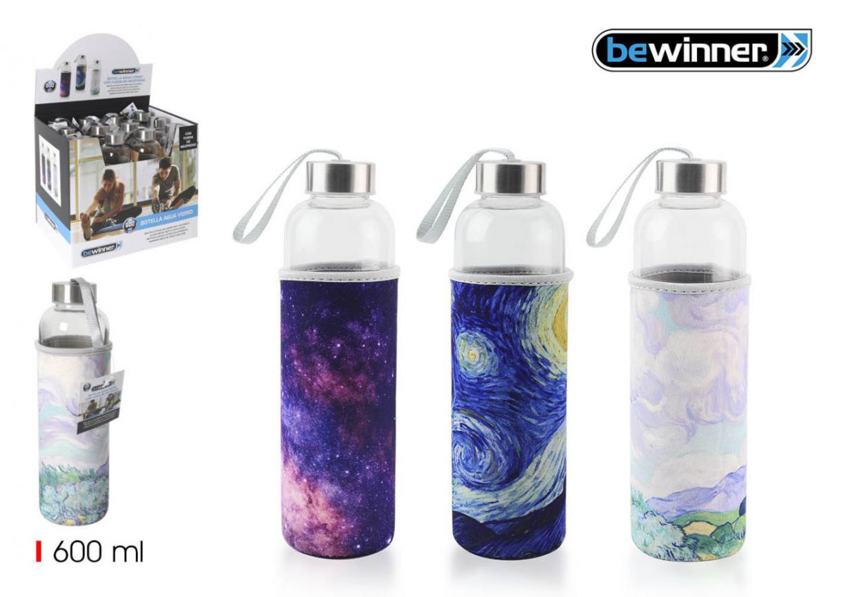 Garrafa De Agua De Vidro Com Tampa Bewinner — referência BY01019978113