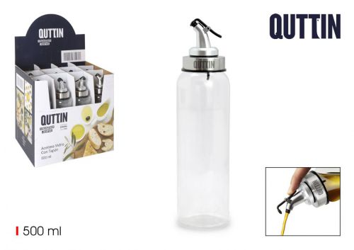 48 Galheteiro Vidrio 500ml C/Tampa Quttin — referência BQ01018278078