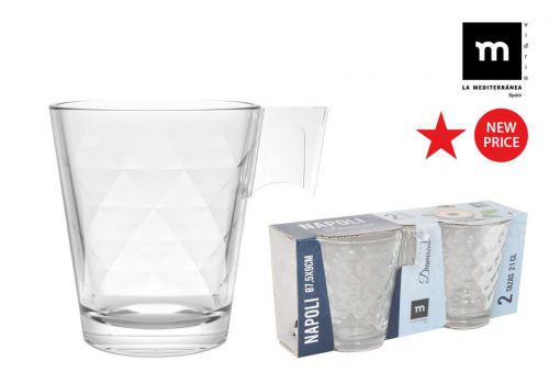 Yset 2 Tazas Café C/Leche 21cl Napoli Diamond