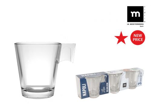 Y Set 3 Tazas Cafe 8 Cl Napoli Liso