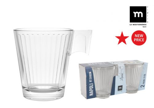 Y Set 2 Tazas Cafe C/Leche 21cl Napoli Lineal — referência 829500159